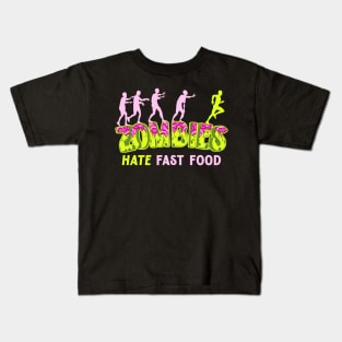 Zombies Hate Fast Food Kids T-Shirt